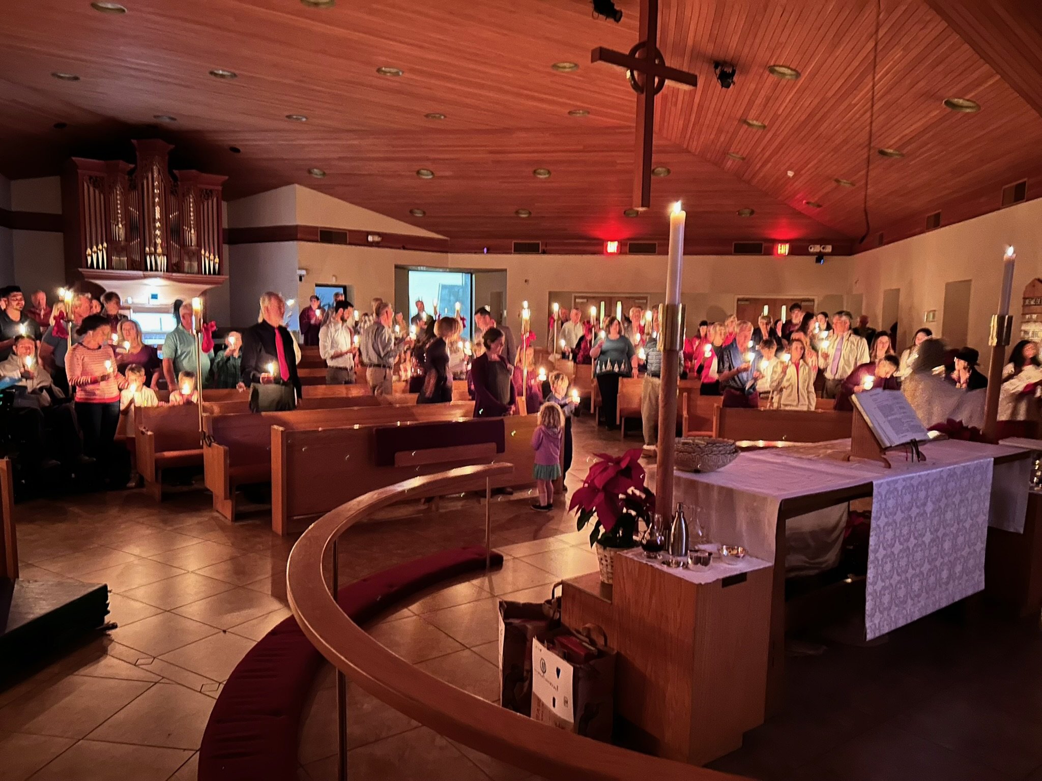 The congregation gathered for worship in St. Alban’s sanctuary.